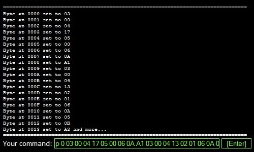 Screenshot of BETRIC getting input