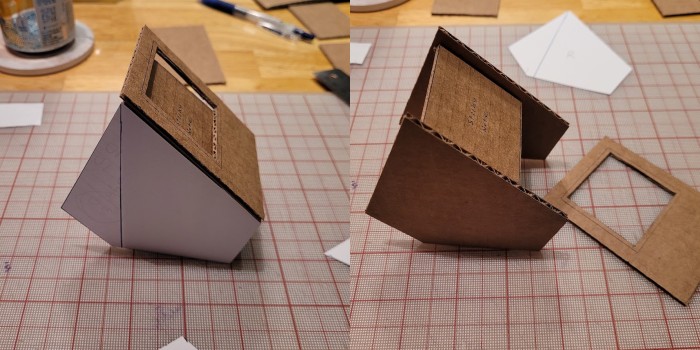 paper template and with cut side