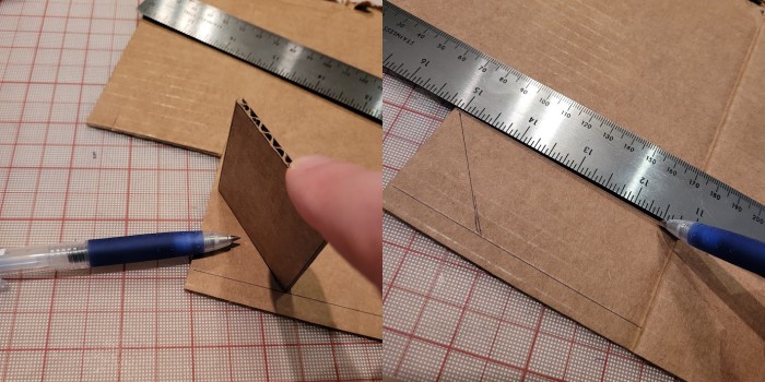 photos of marking the angled side