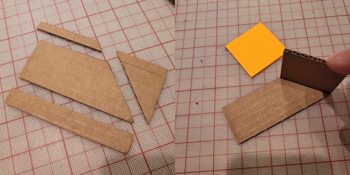 photos of cuts and the final angled side piece