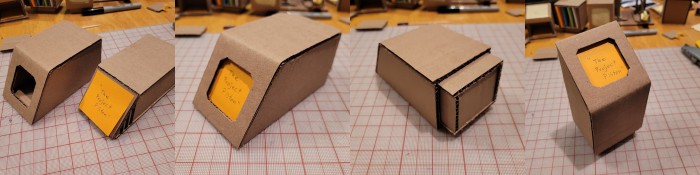 four shots of the piston put together horizonal and vertical