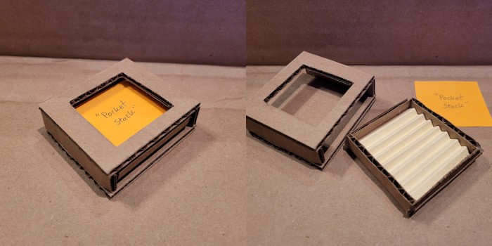 Glamour shots of the pocket stack display