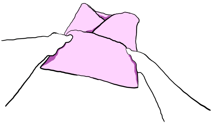 Now folding the other direction in thirds.