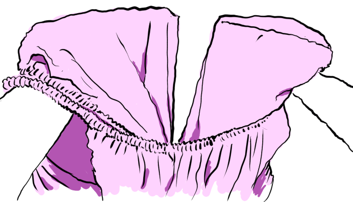 Similar drawing as above but corners are pointed at each other this time.