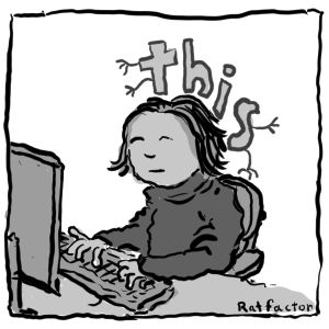 a this sits on a developer's head and back, menacingly