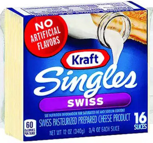 Photo of Kraft Swiss Singles cheese product