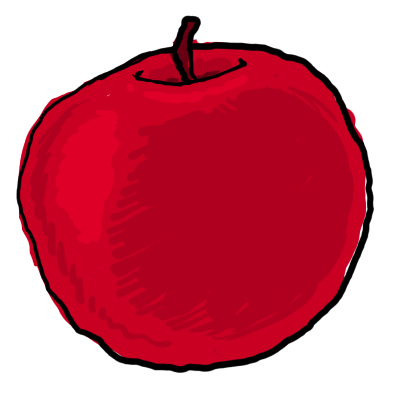 red apple