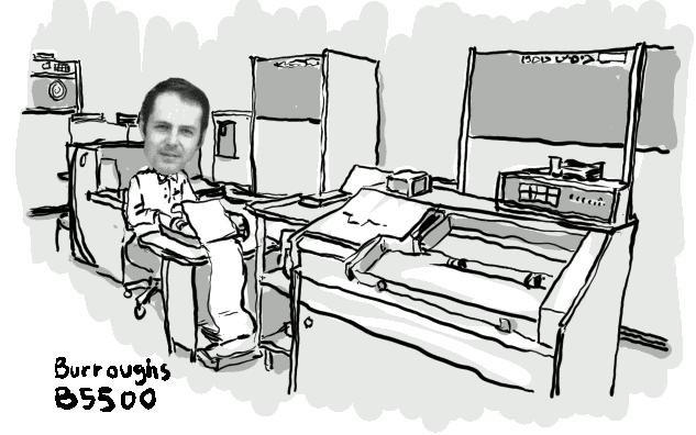 drawing of chuck at the stanford burroughs b5500 system