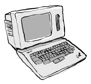 drawing of the canon cat word processor home computer