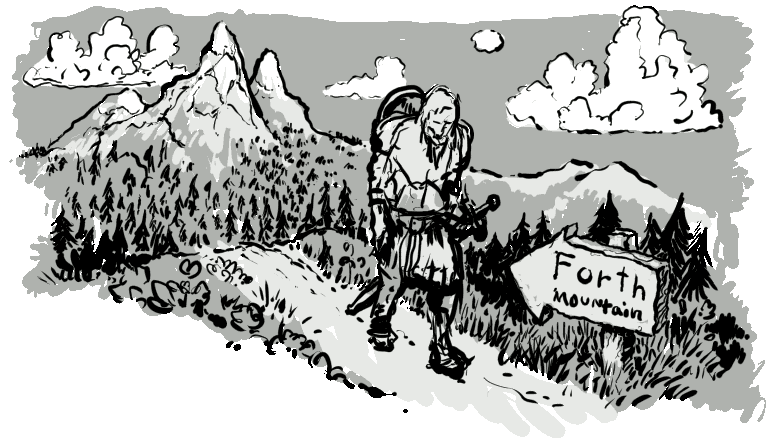 a tired warrior returns from forth mountain