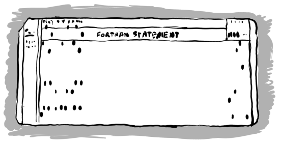 fortran on a punchcard