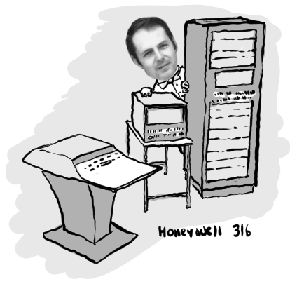 drawing of chuck using a honeywell 316computer