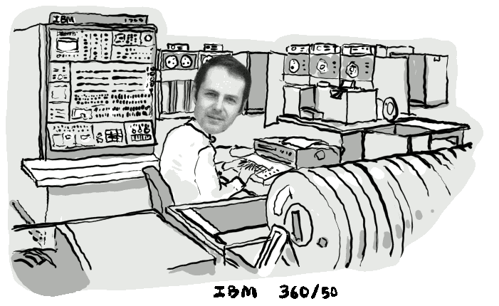 drawing of chuck using an ibm 360/50 computer