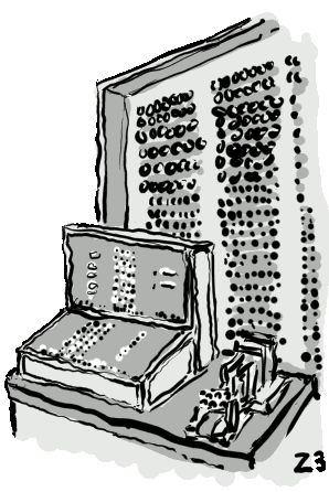 drawing of konrad zuse's z3 computer