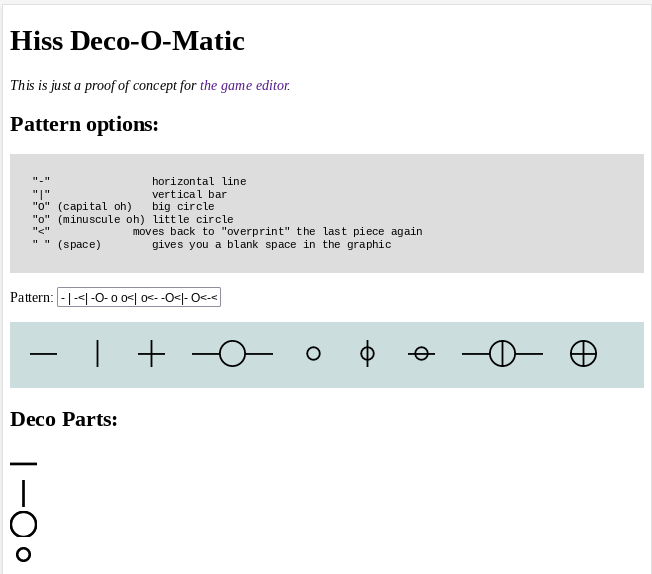 Screenshot from Deco-O-Matic showing resulting image from a series of patterns using the primitive shapes available