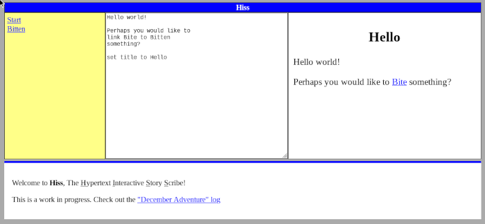 Screenshot shows the same three column design as before. Color scheme and panels remind me of the old Windows 3.1 era.