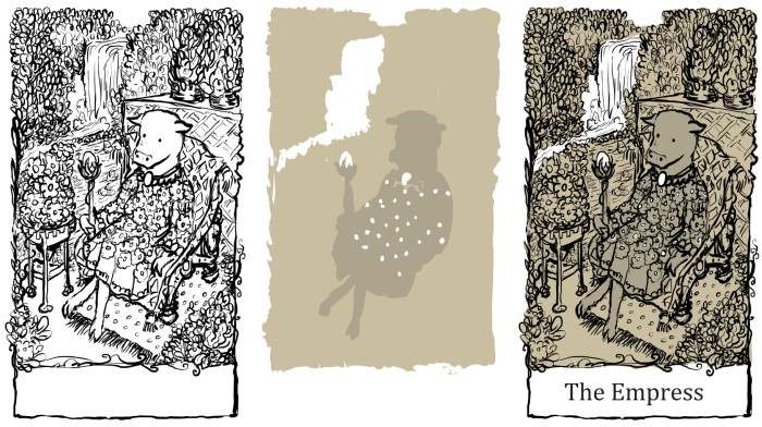 three side-by-side images with the foreground