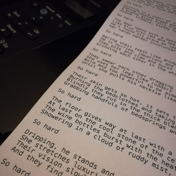 photo of my text printout via cups lp