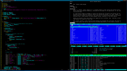 a screenshot of my desktop running dwm in tiling mode