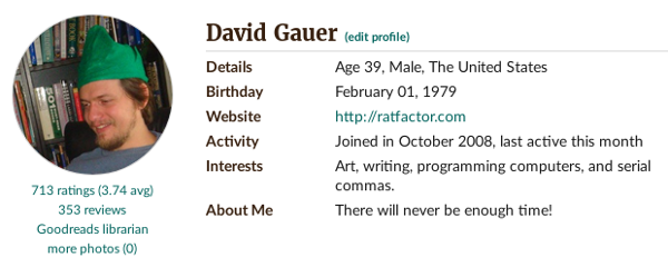 my goodreads account