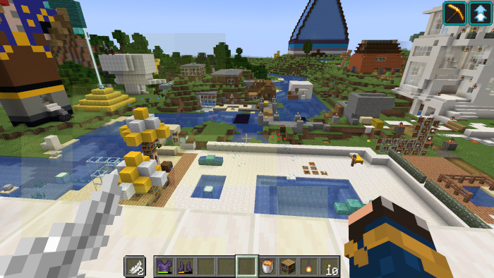 A screenshot from our family Minecraft world