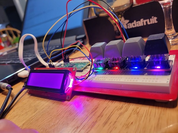 breadboard prototype works and has lots of pretty colors