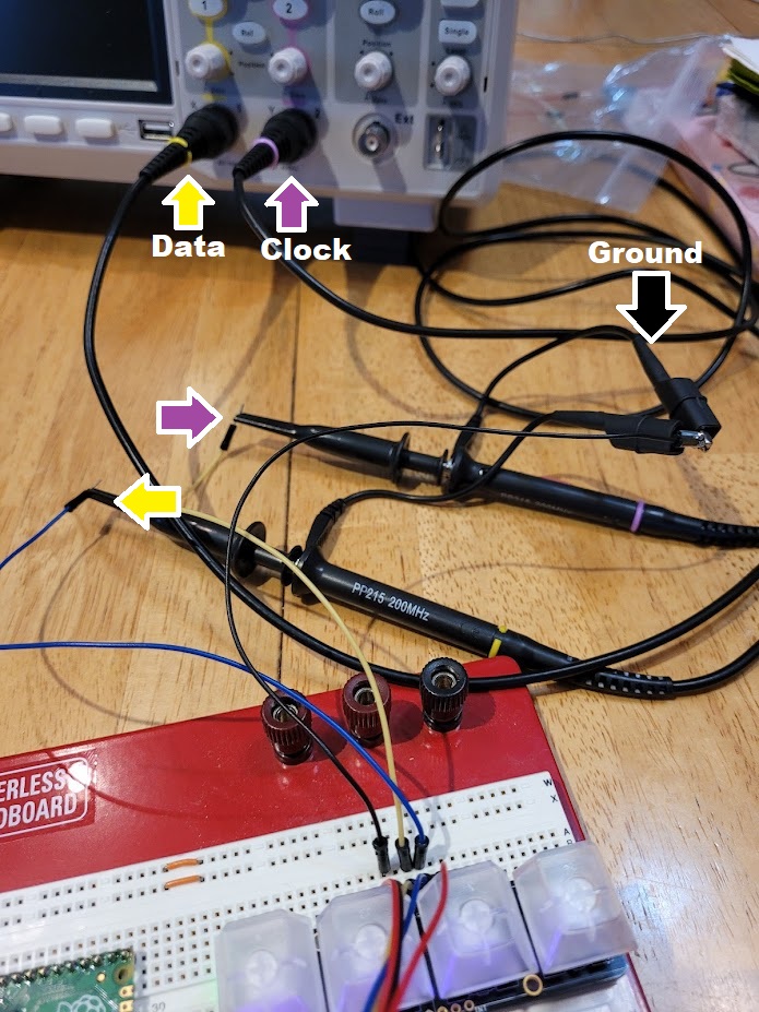 siglent sds1202x-e i2c probe setup