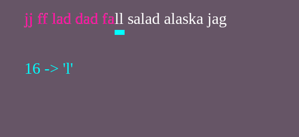 screenshot of the typing demo