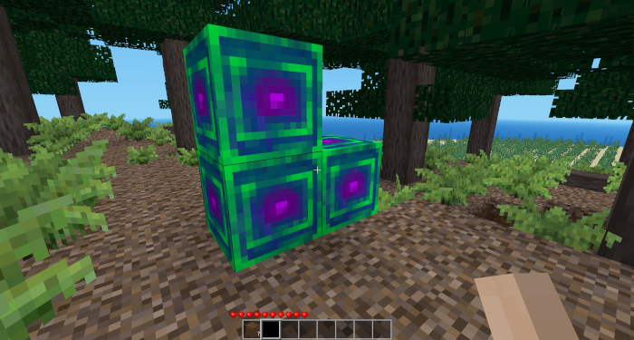 screenshot of three foo blocks on the ground