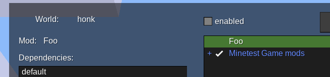 screenshot of foo mod with name updated
