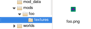 screenshot of thunar showing the current directory tree with the texture png file