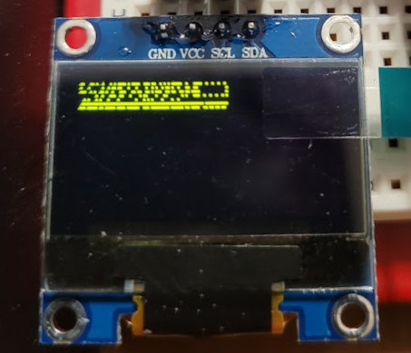 rows of pixels in a corner of the screen