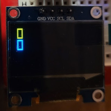 yellow and blue boxes drawn to the display