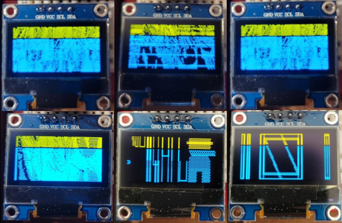 six pictures of test images