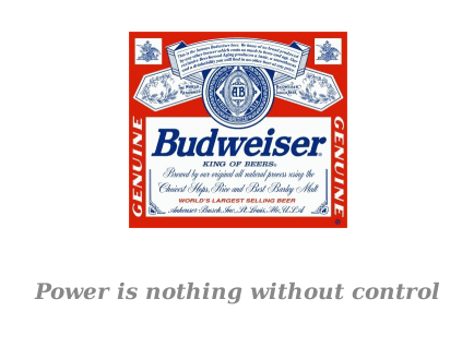 Budweiser - Power is nothing without control