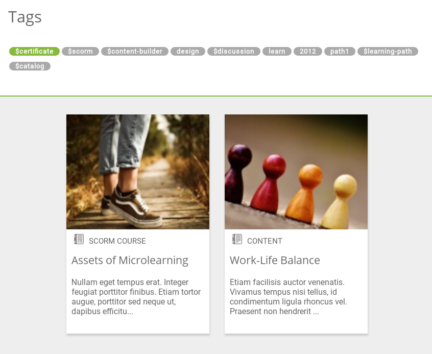 filtering by certificate tag