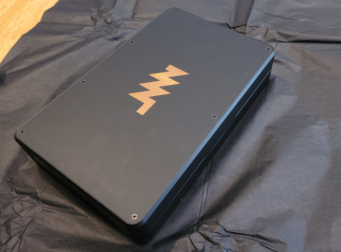 unboxed pocket reform laptop in closed position
