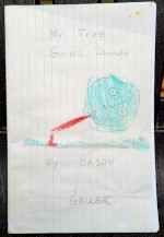 photo of the cover of my original pencil drawn mr tree booklet