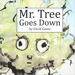 front cover of the book is a close-up of mr tree's derpy face