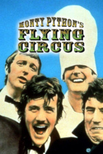 Image of monty pythons flying circus show logo and cast
