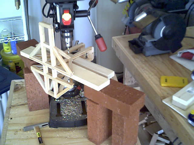 drilling the trebuchet base